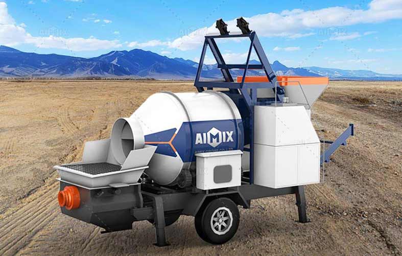 portable concrete mixing pump