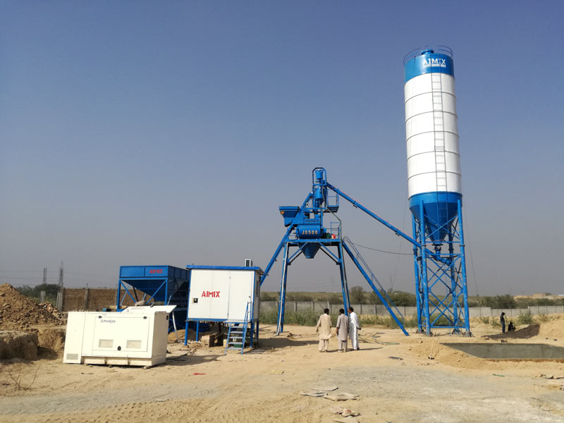 AJ-25 small concrete batch plant Pakistan