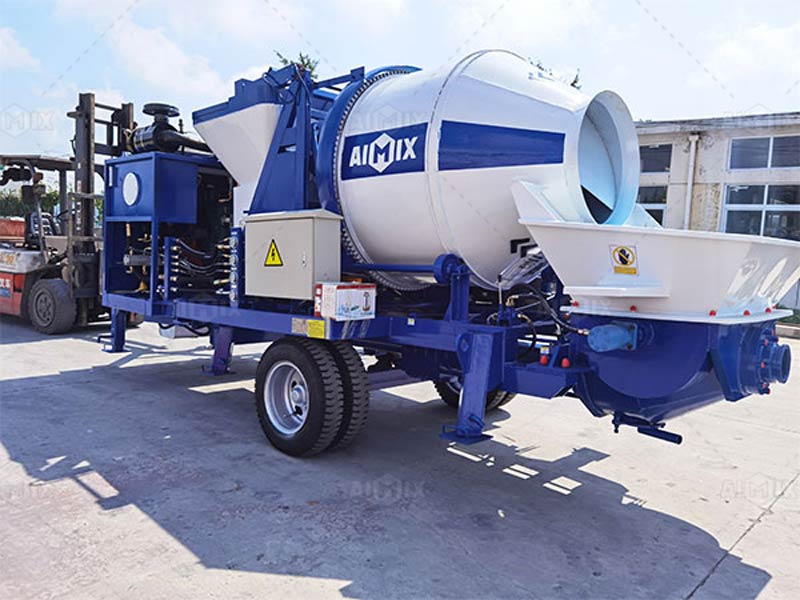 concrete pump with mixer