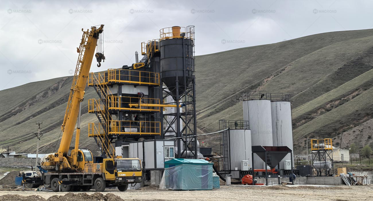 ALQ100 100tph stationary  asphalt mixing plant in Kyrgyzstan